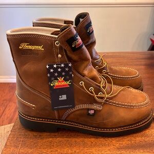 NWT Thorogood Brown Steel Toe Boots Sz 13 D